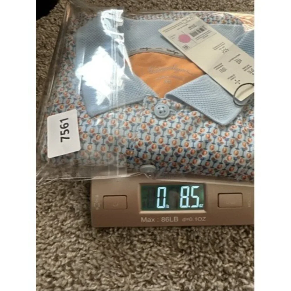 Walter Hagen Men's Clubhouse 19th Hole Golf Polo Nineteenth Blue/Orange Size XL - Picture 13 of 13